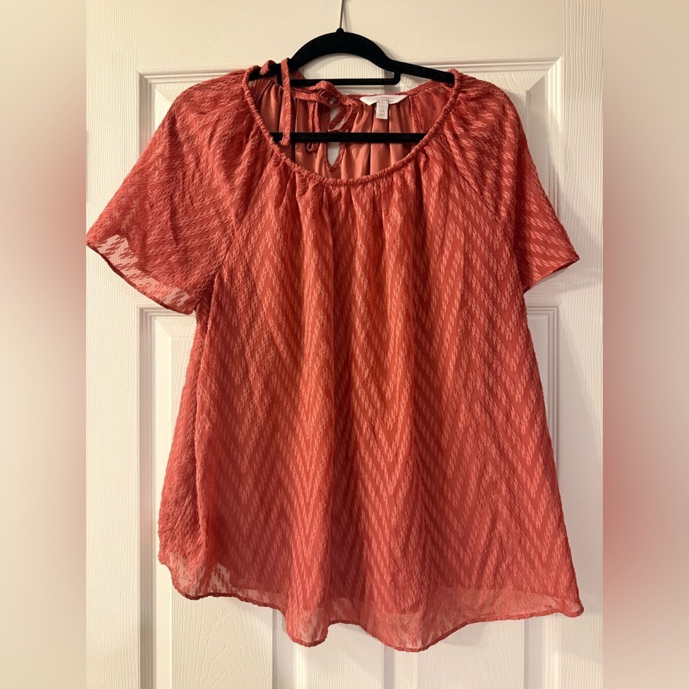 LC Lauren Conrad Coral Blouse